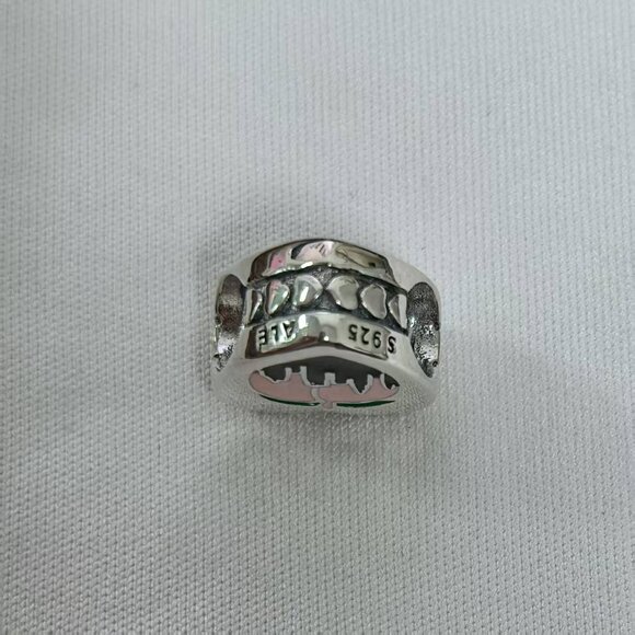 Pandora Georgia Peach Exclusive Travel Heart Charm, S925 Silver Jewelry - Picture 3 of 4